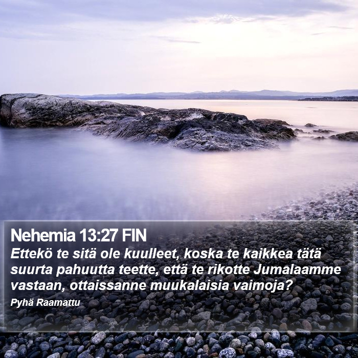 Nehemia 13:27 FIN Bible Study