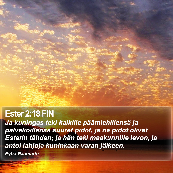 Ester 2:18 FIN Bible Study