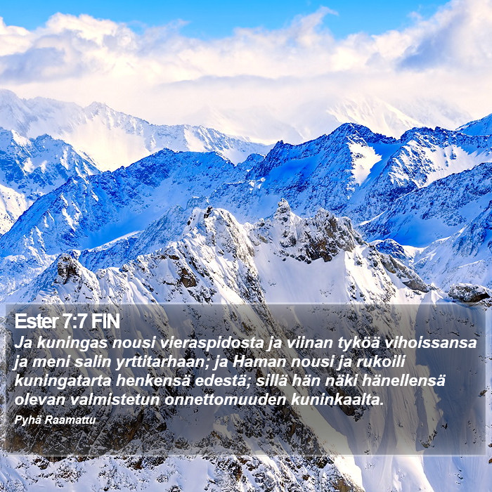 Ester 7:7 FIN Bible Study