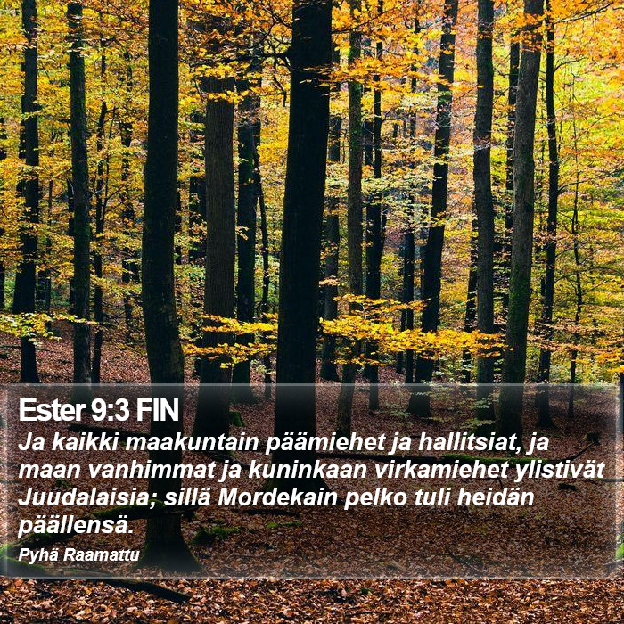 Ester 9:3 FIN Bible Study