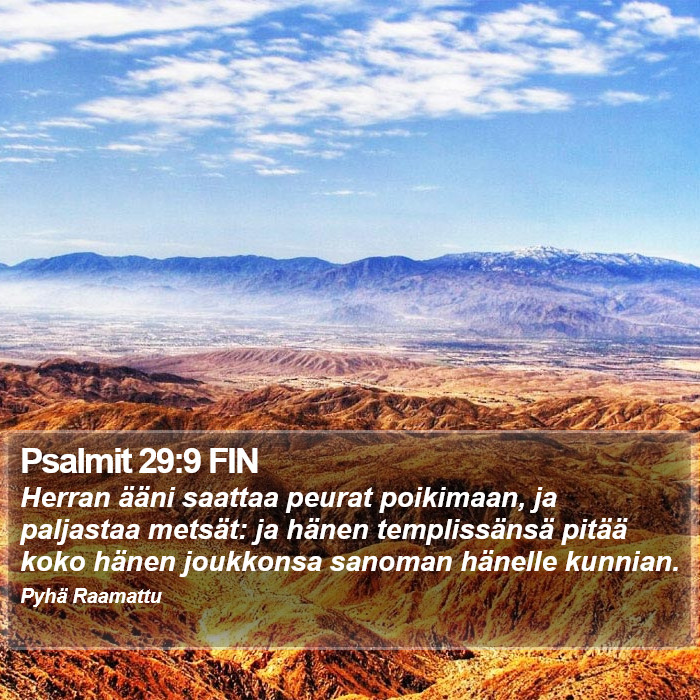 Psalmit 29:9 FIN Bible Study