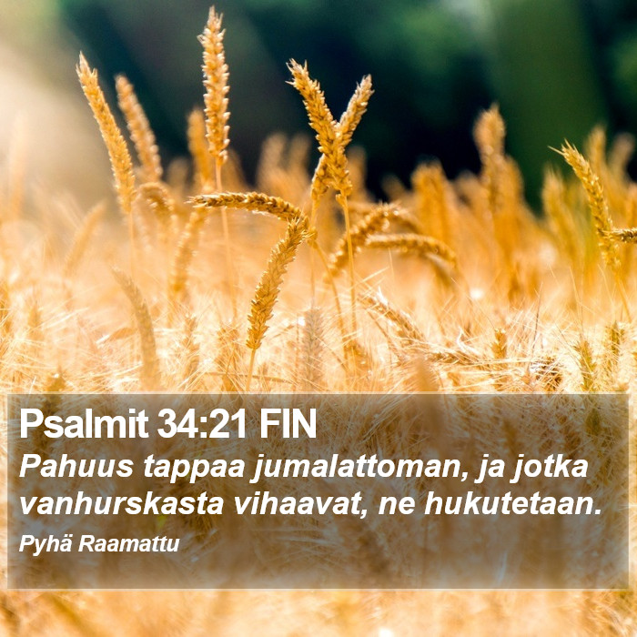 Psalmit 34:21 FIN Bible Study
