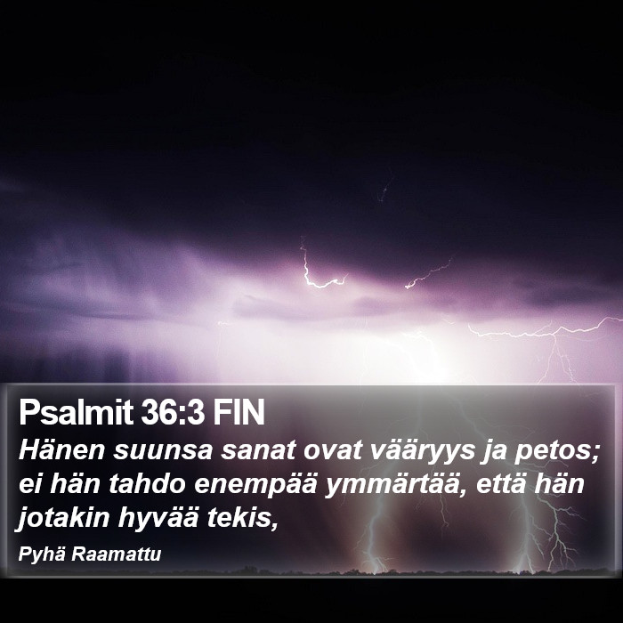 Psalmit 36:3 FIN Bible Study