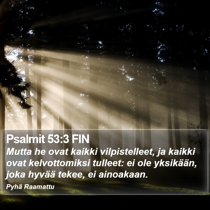 Psalmit 53:3 FIN Bible Study