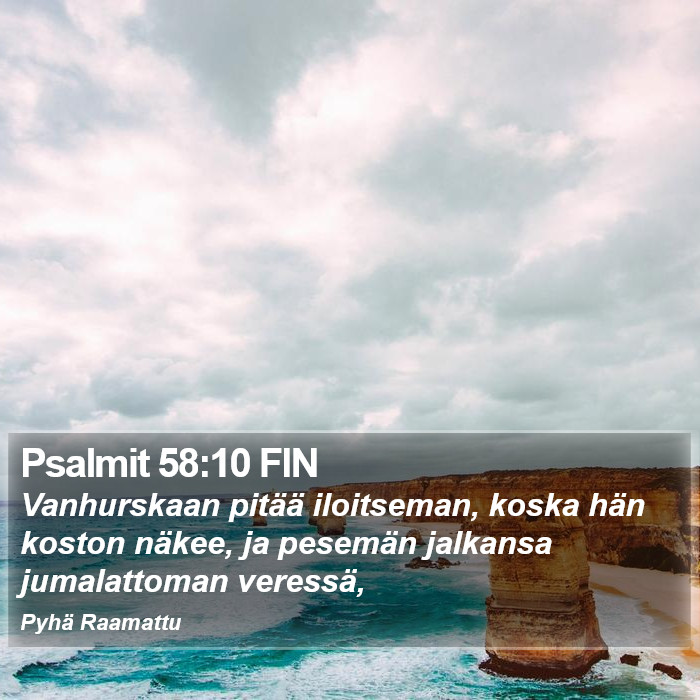 Psalmit 58:10 FIN Bible Study