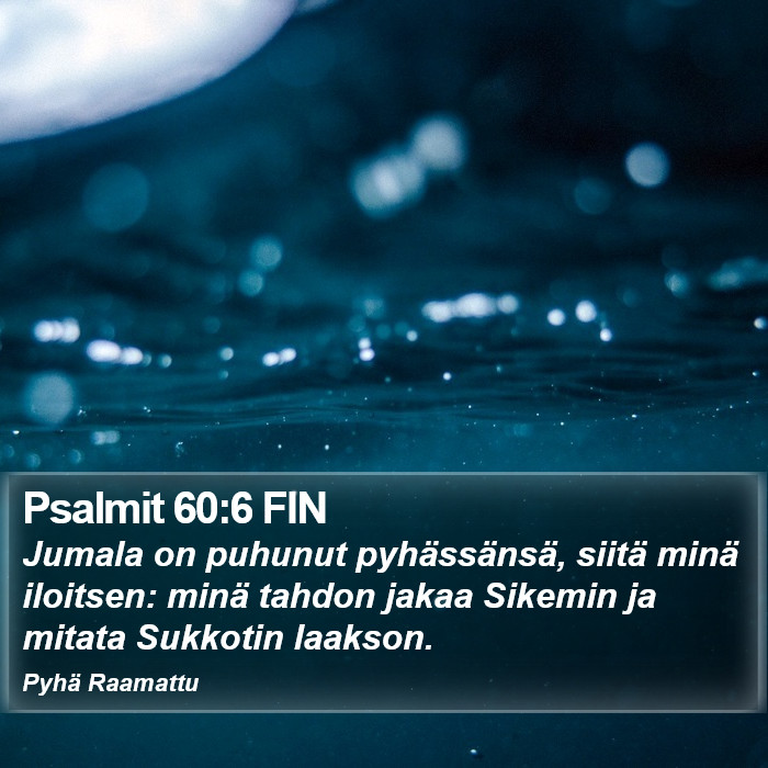 Psalmit 60:6 FIN Bible Study