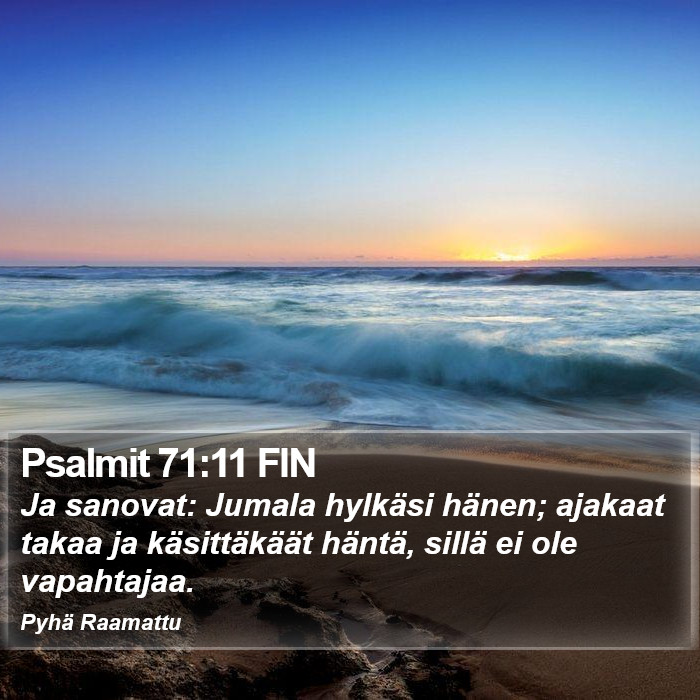 Psalmit 71:11 FIN Bible Study