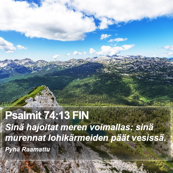 Psalmit 74:13 FIN Bible Study