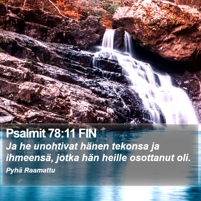 Psalmit 78:11 FIN Bible Study