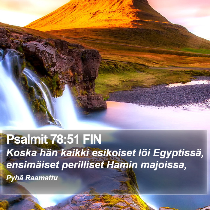 Psalmit 78:51 FIN Bible Study