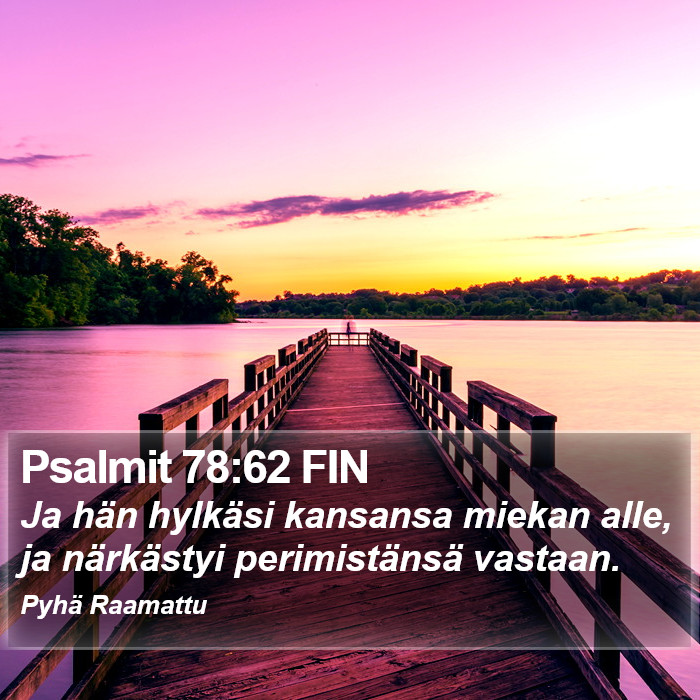 Psalmit 78:62 FIN Bible Study