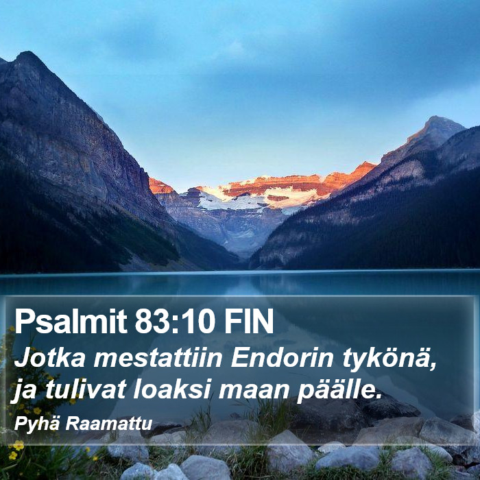Psalmit 83:10 FIN Bible Study