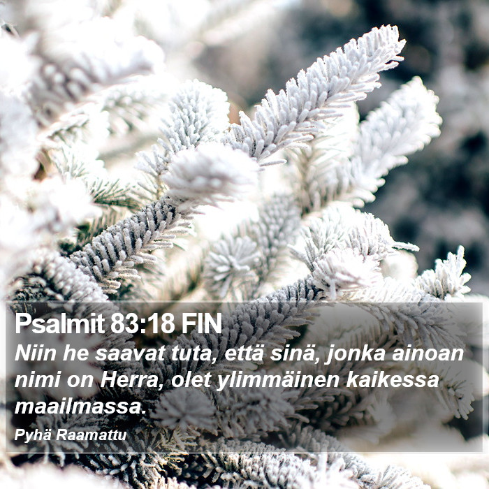 Psalmit 83:18 FIN Bible Study