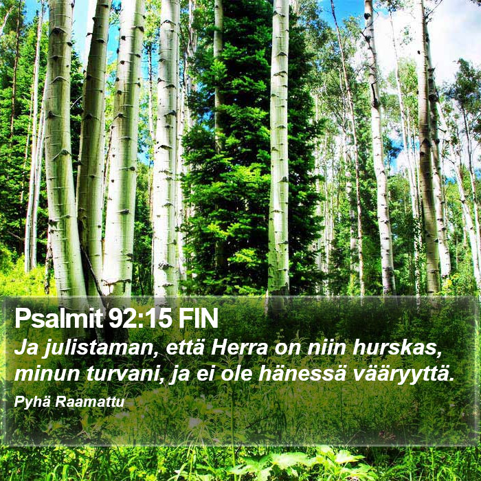 Psalmit 92:15 FIN Bible Study