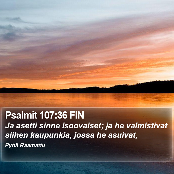 Psalmit 107:36 FIN Bible Study