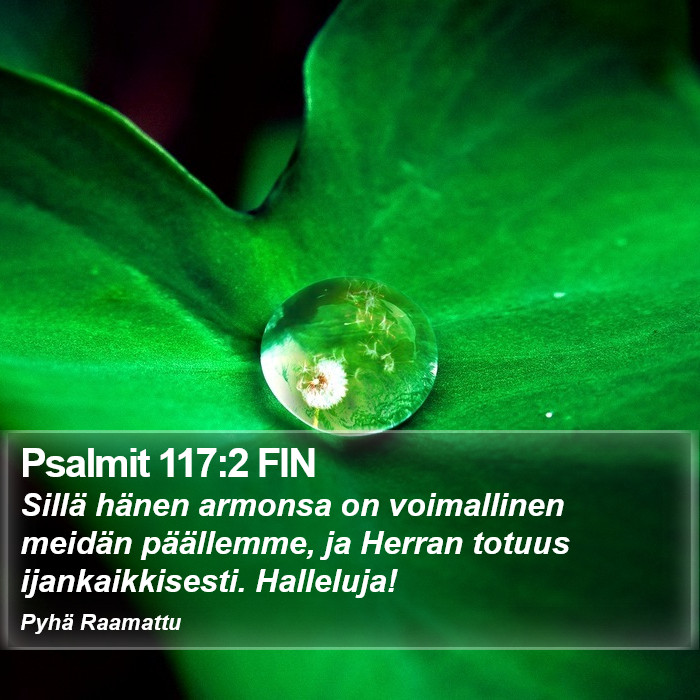Psalmit 117:2 FIN Bible Study