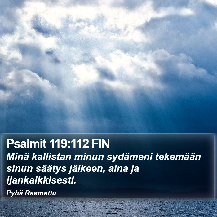 Psalmit 119:112 FIN Bible Study