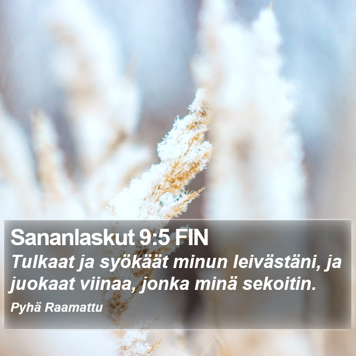 Sananlaskut 9:5 FIN Bible Study