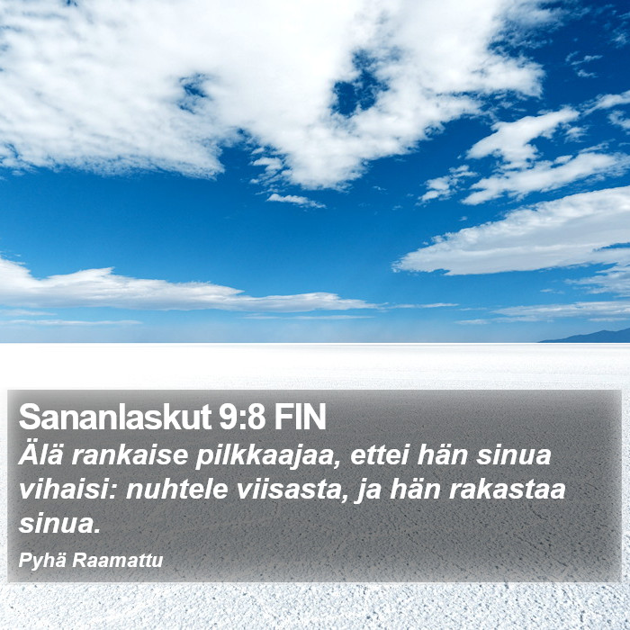 Sananlaskut 9:8 FIN Bible Study
