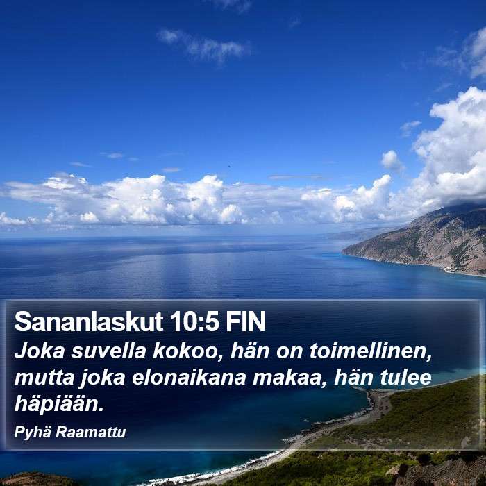 Sananlaskut 10:5 FIN Bible Study