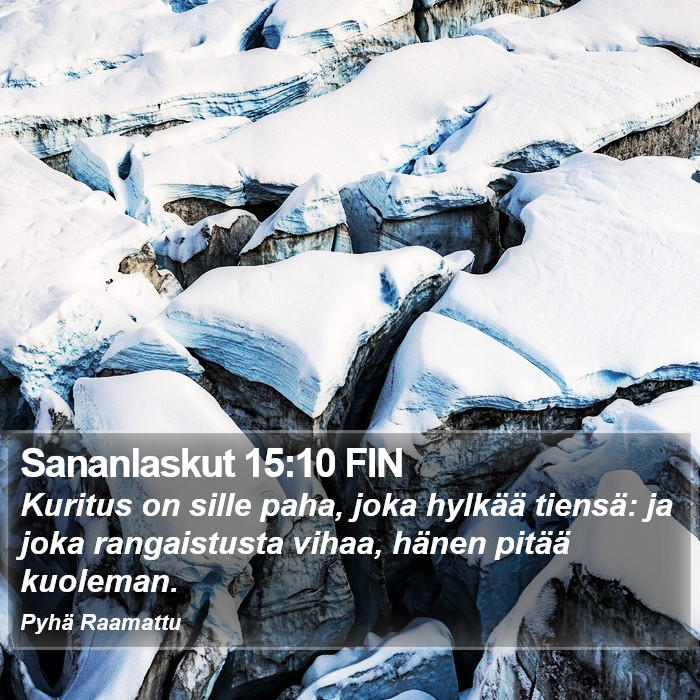 Sananlaskut 15:10 FIN Bible Study