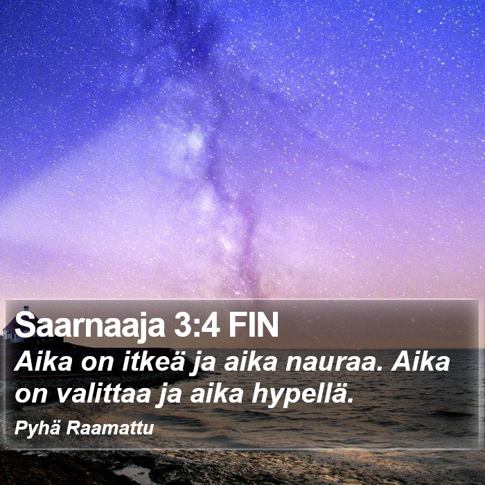 Saarnaaja 3:4 FIN Bible Study