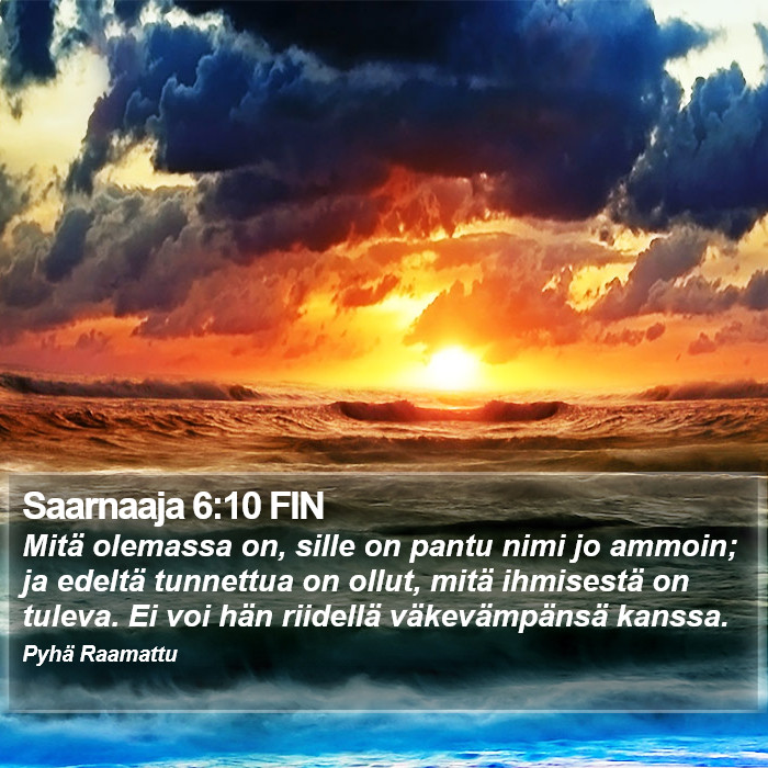 Saarnaaja 6:10 FIN Bible Study