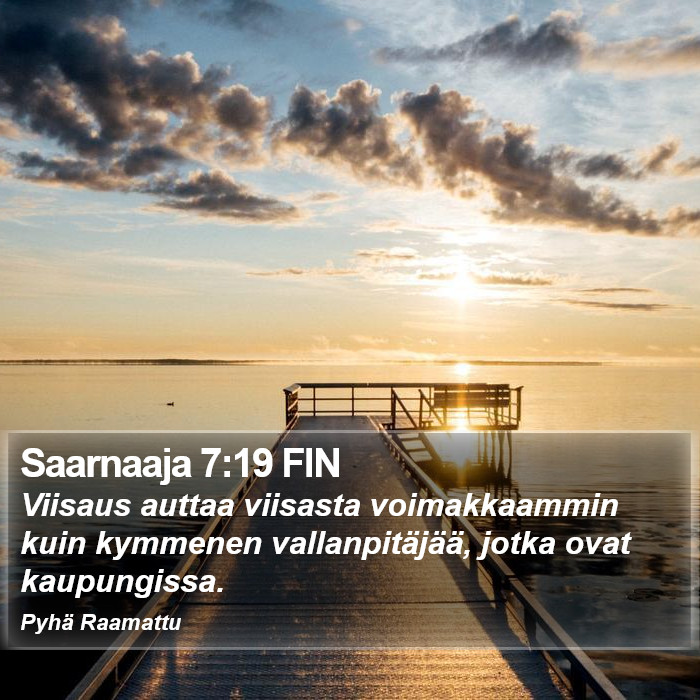 Saarnaaja 7:19 FIN Bible Study