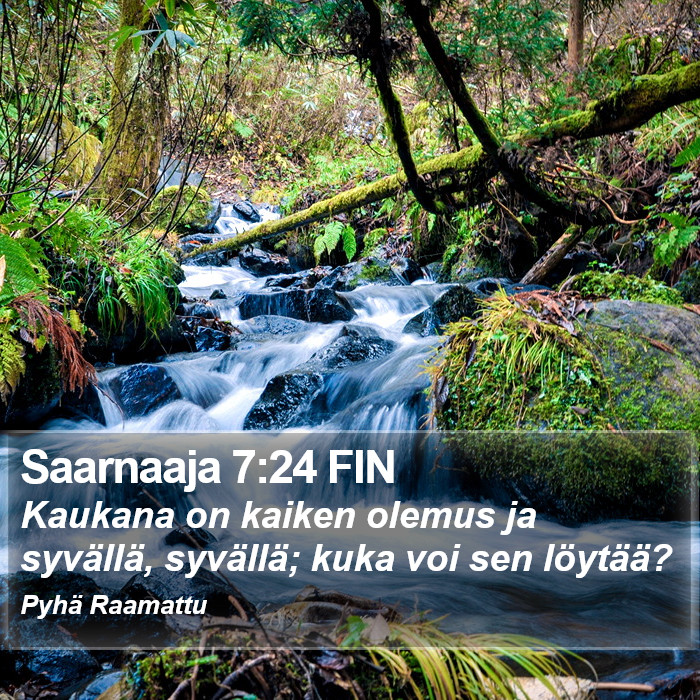 Saarnaaja 7:24 FIN Bible Study