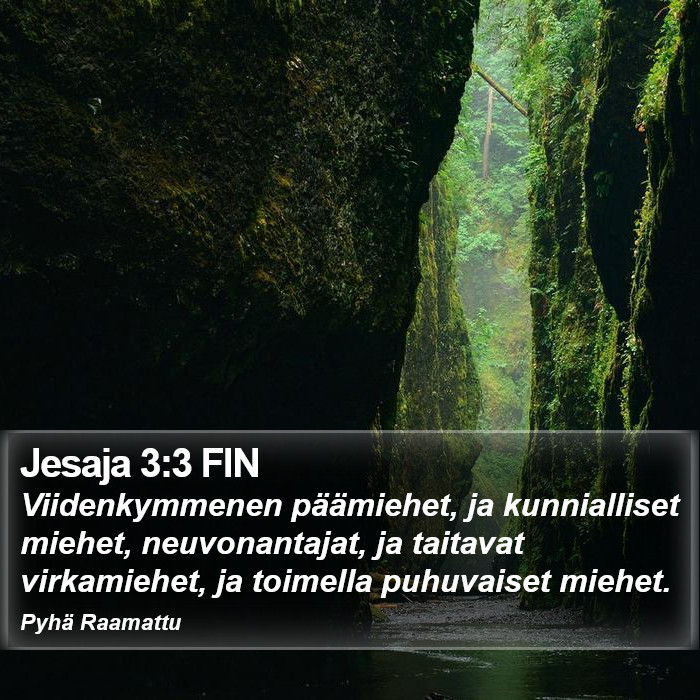 Jesaja 3:3 FIN Bible Study