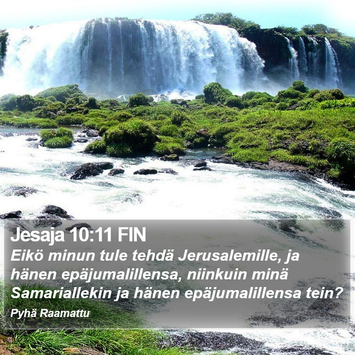 Jesaja 10:11 FIN Bible Study