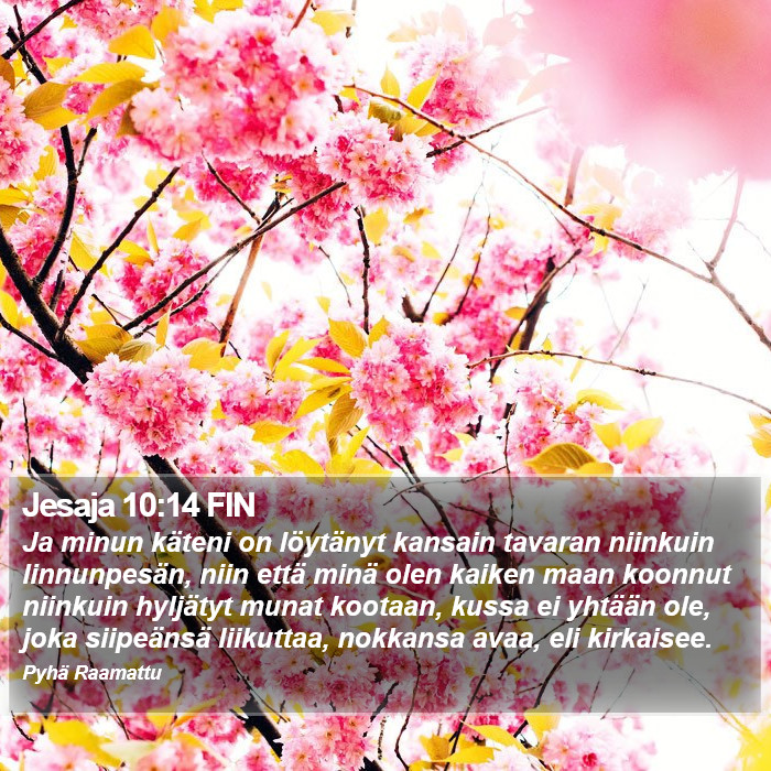 Jesaja 10:14 FIN Bible Study