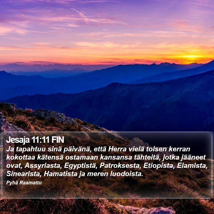 Jesaja 11:11 FIN Bible Study