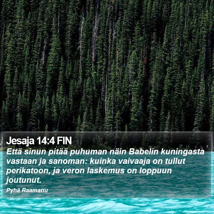 Jesaja 14:4 FIN Bible Study
