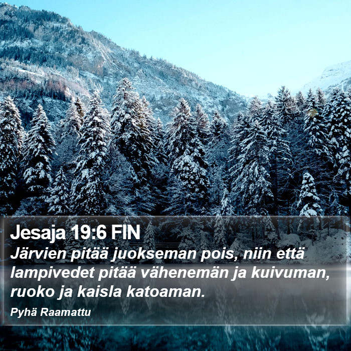 Jesaja 19:6 FIN Bible Study