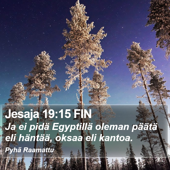 Jesaja 19:15 FIN Bible Study