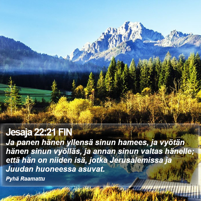 Jesaja 22:21 FIN Bible Study