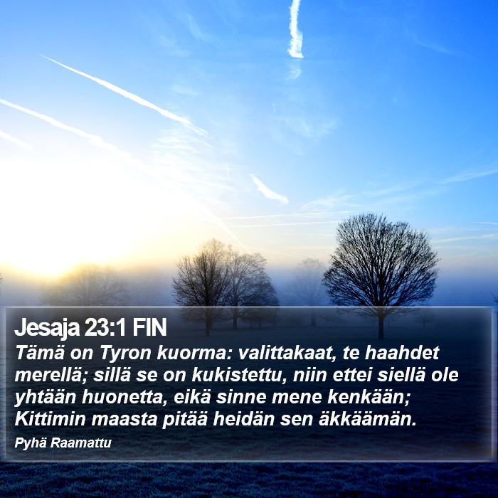 Jesaja 23:1 FIN Bible Study
