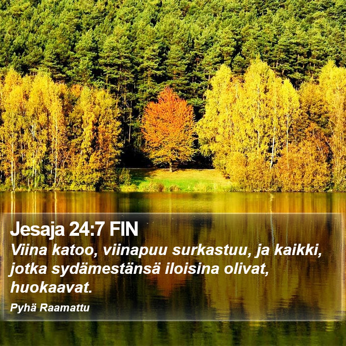 Jesaja 24:7 FIN Bible Study