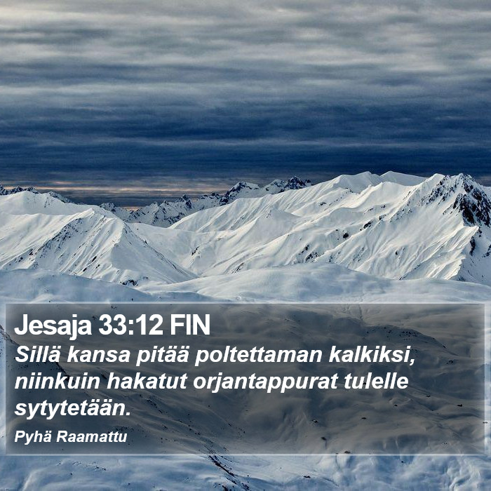 Jesaja 33:12 FIN Bible Study