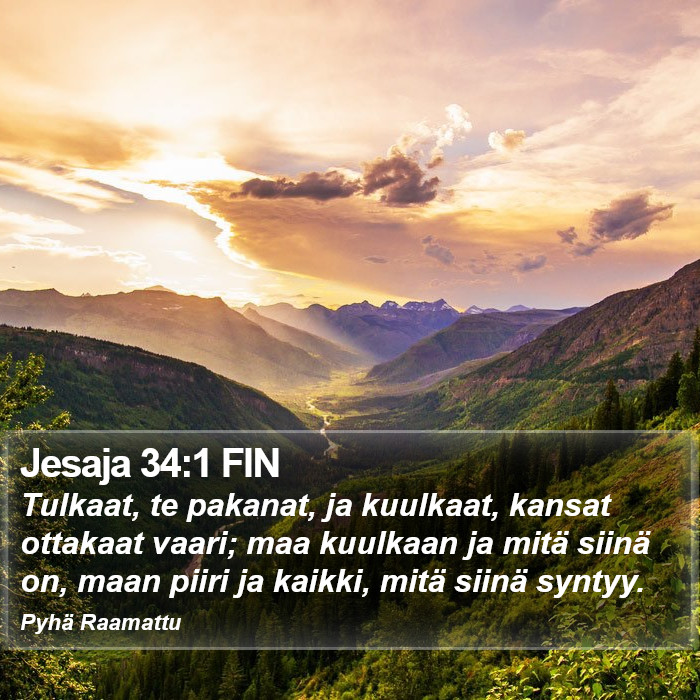 Jesaja 34:1 FIN Bible Study