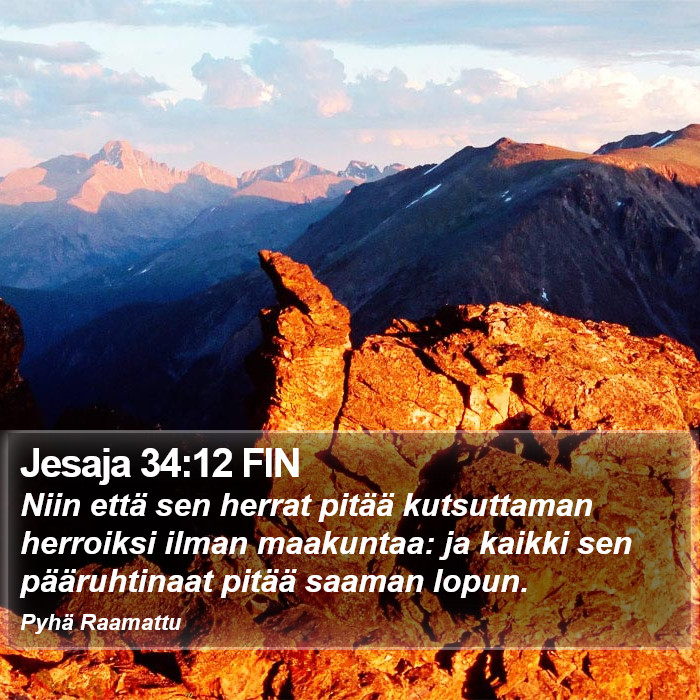 Jesaja 34:12 FIN Bible Study