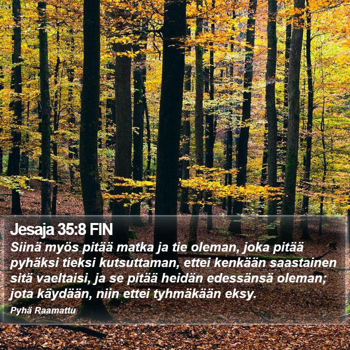 Jesaja 35:8 FIN Bible Study