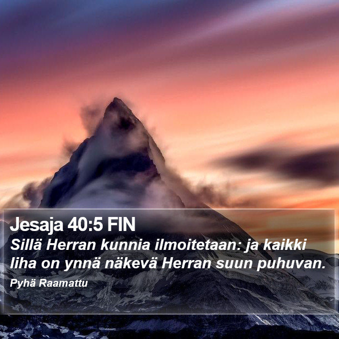 Jesaja 40:5 FIN Bible Study