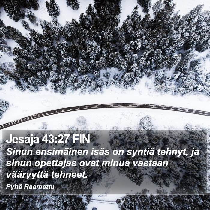 Jesaja 43:27 FIN Bible Study