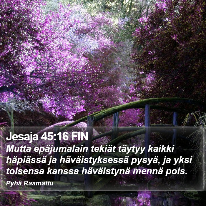 Jesaja 45:16 FIN Bible Study