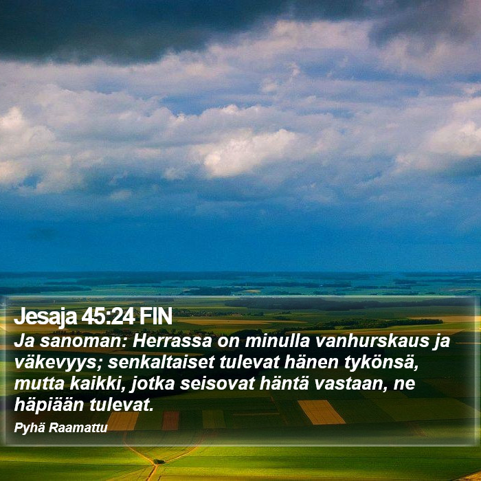 Jesaja 45:24 FIN Bible Study