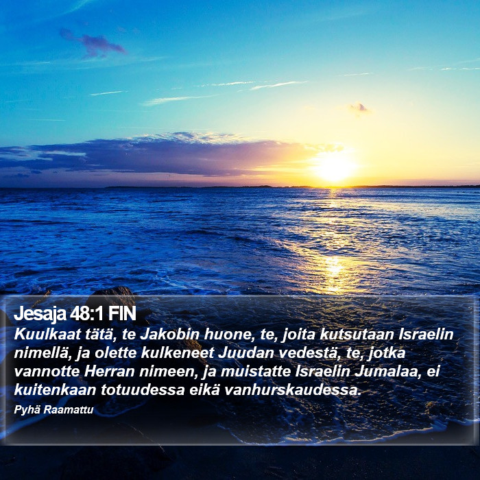 Jesaja 48:1 FIN Bible Study