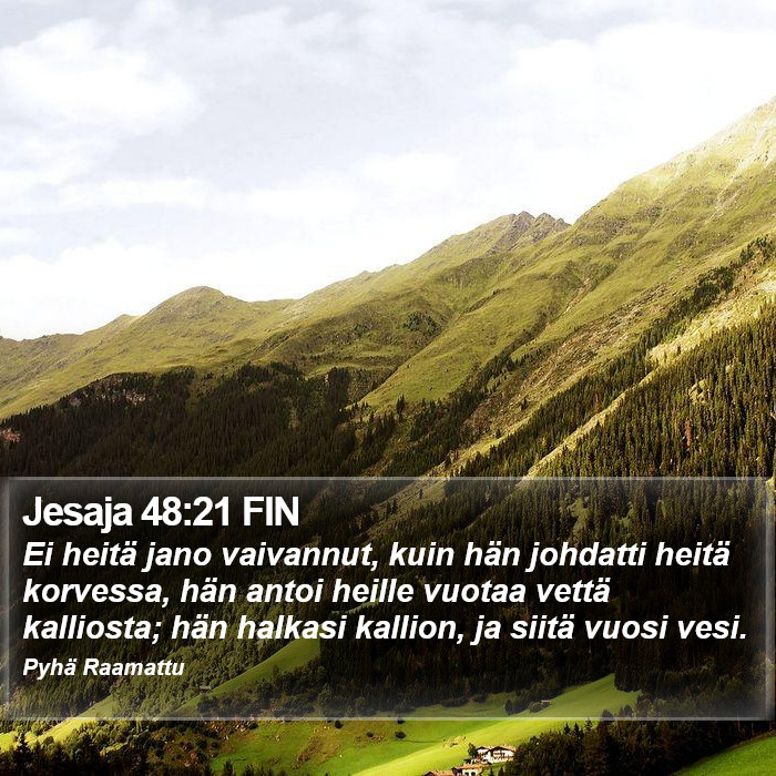 Jesaja 48:21 FIN Bible Study