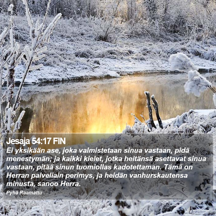 Jesaja 54:17 FIN Bible Study